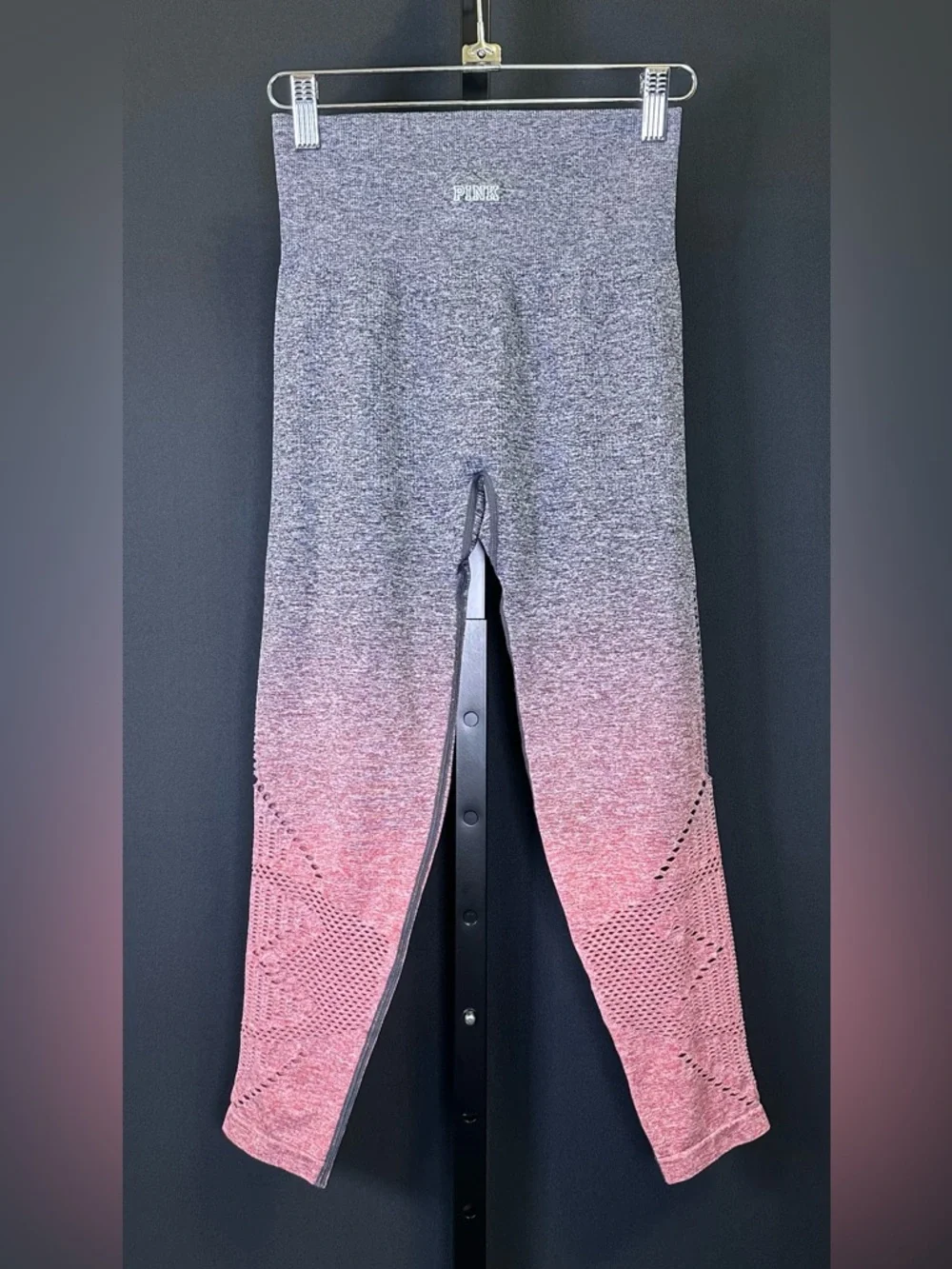 #119-‎ Women's Two Piece Set Victoria Sport / Pink Top & Ombre Leggings Set